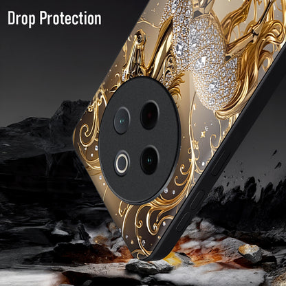Vivo T4 5G Luxury Horse Texture Acrylic Glass Back Case