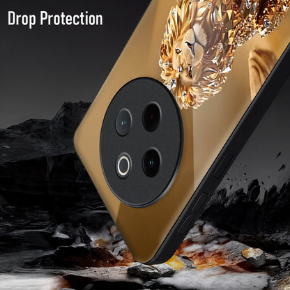 Vivo T4 5G Luxury Lion Acrylic Glass Back Case
