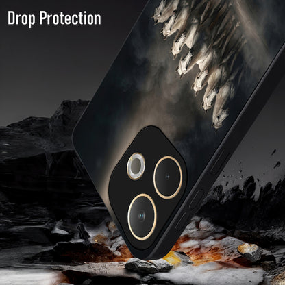 Oppo A5 Pro 5G Running Horses Acrylic Glass Back Case