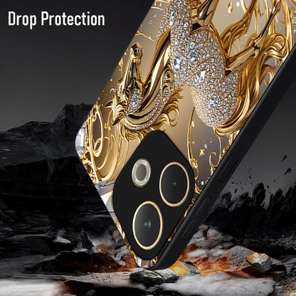 Oppo A5 Pro 5G Luxury Horse Texture Acrylic Glass Back Case