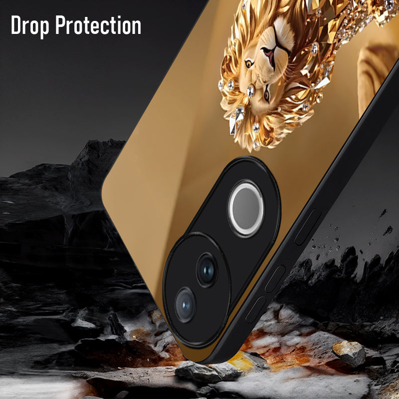 Vivo V50 5G Luxury Lion Acrylic Glass Back Case