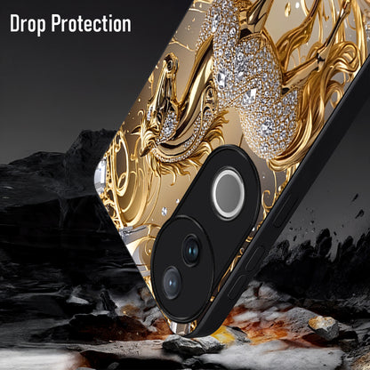 Vivo V50 5G Luxury Horse Texture Acrylic Glass Back Case