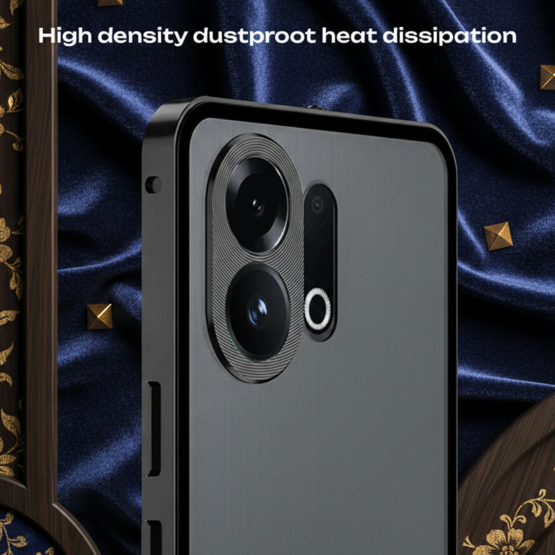 Vivo V60 5G Aluminium Metal Bumper Shield Transparent Back Case
