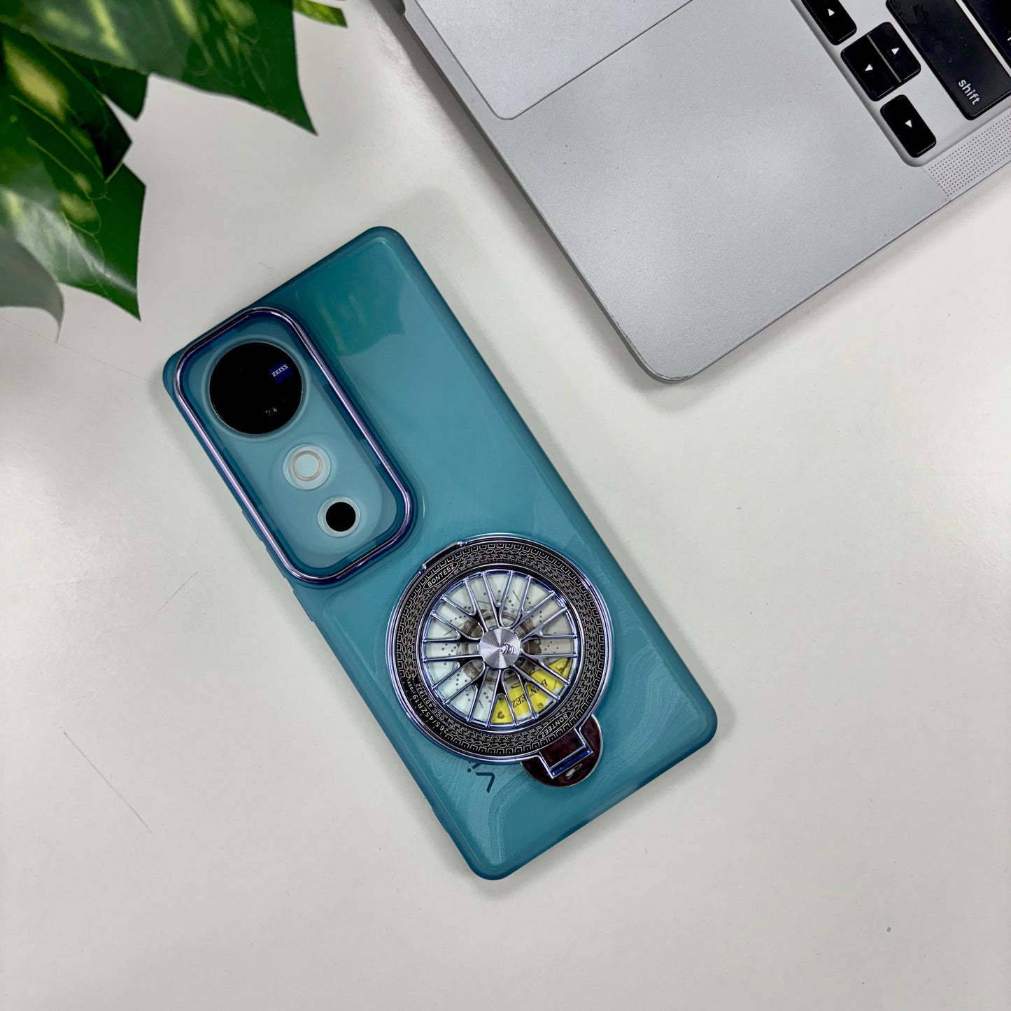 Vivo V40 Pro 5G Luxury Metal Camera Ring Protective Stress Buster Wheel 2.0 Back Cover