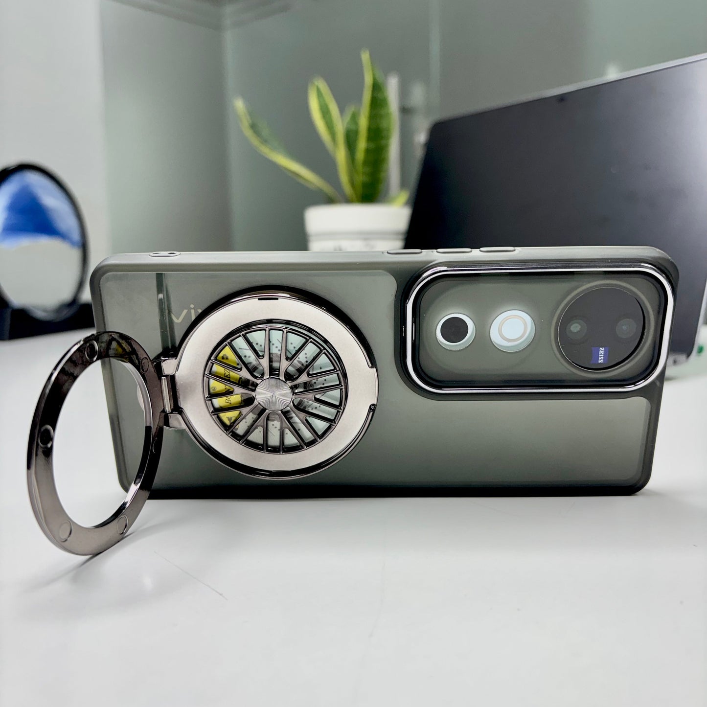 Vivo V40 Pro 5G Luxury Metal Camera Ring Protective Stress Buster Wheel 2.0 Back Cover