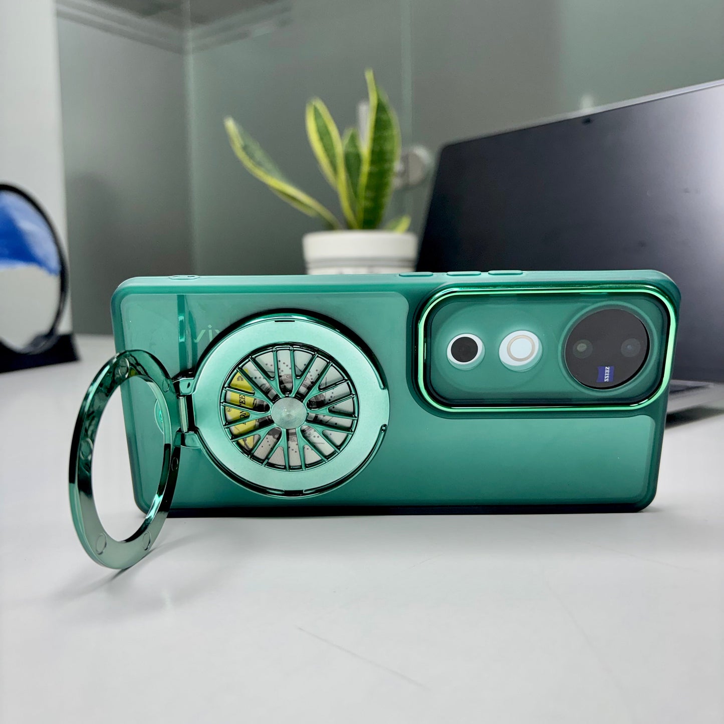 Vivo V40 Pro 5G Luxury Metal Camera Ring Protective Stress Buster Wheel 2.0 Back Cover