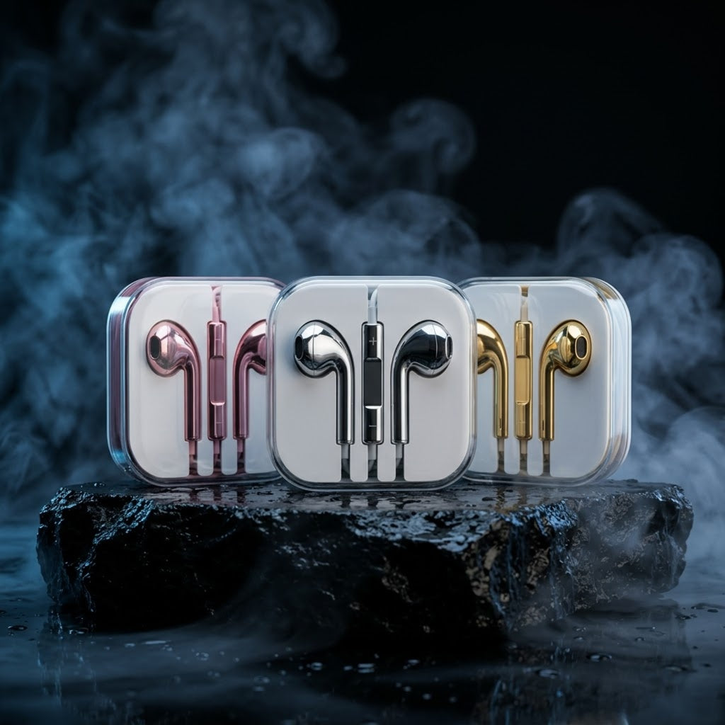 LuxeTone Premium Metallic Wired Earphones with HD Stereo Sound