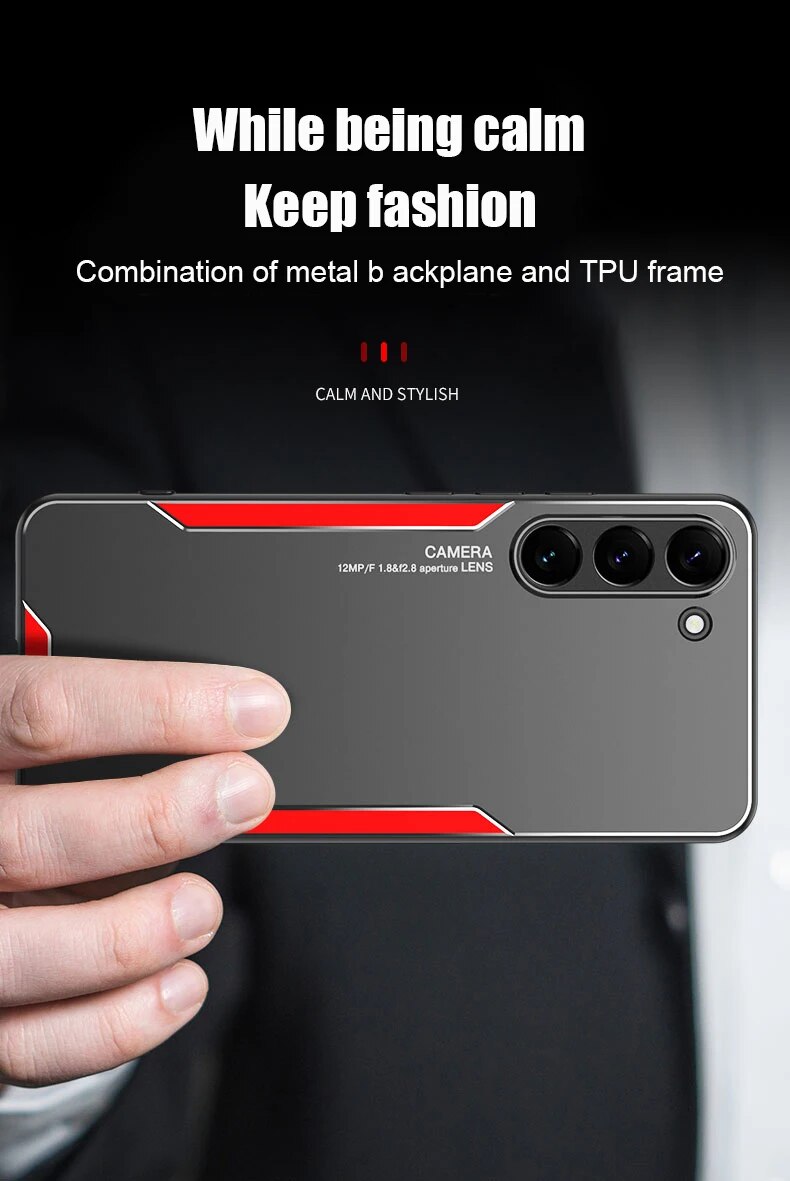Samsung Galaxy S23 FE 5G Luxury Aluminum Metal Frame Protective Back Case