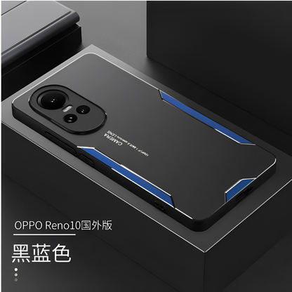 Oppo Reno 10 5G Luxury Aluminum Metal Frame Protective Blue Back Case
