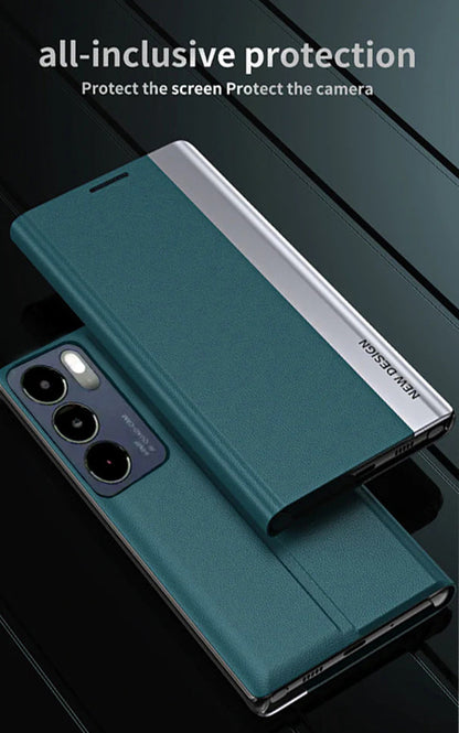 All Inclusive Protection - Oppo Reno 6 5G Magnetic Flip Leather Cover