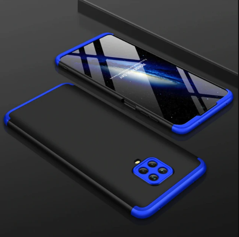Redmi Note 9 Pro Max 5G Ultimate 360° Shockproof Complete Protection Matte Back Cover blue